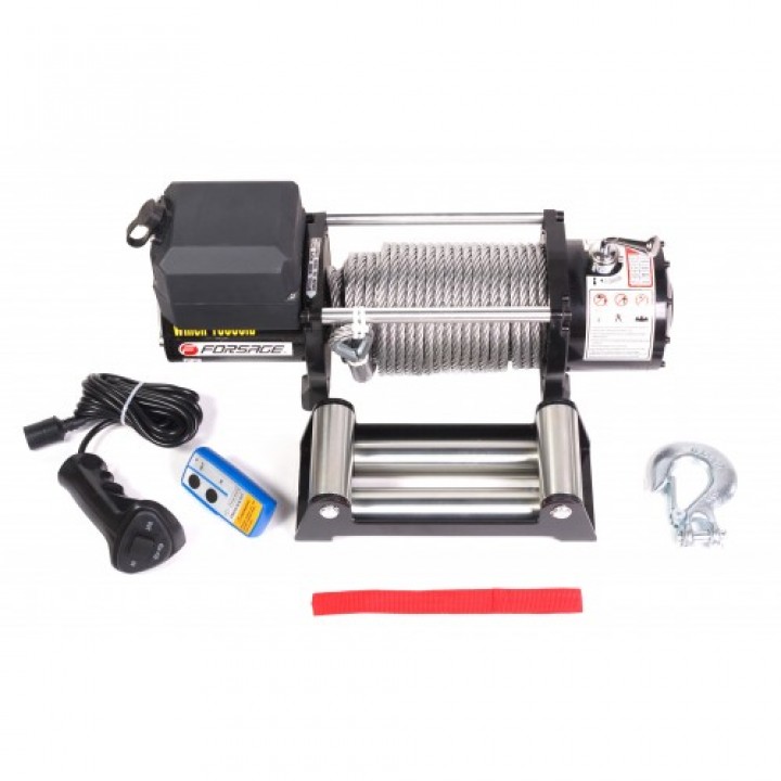 Лебедка Автомобильная 4.5т, 12V (Стальной Трос) FORSAGE (TRH910000)