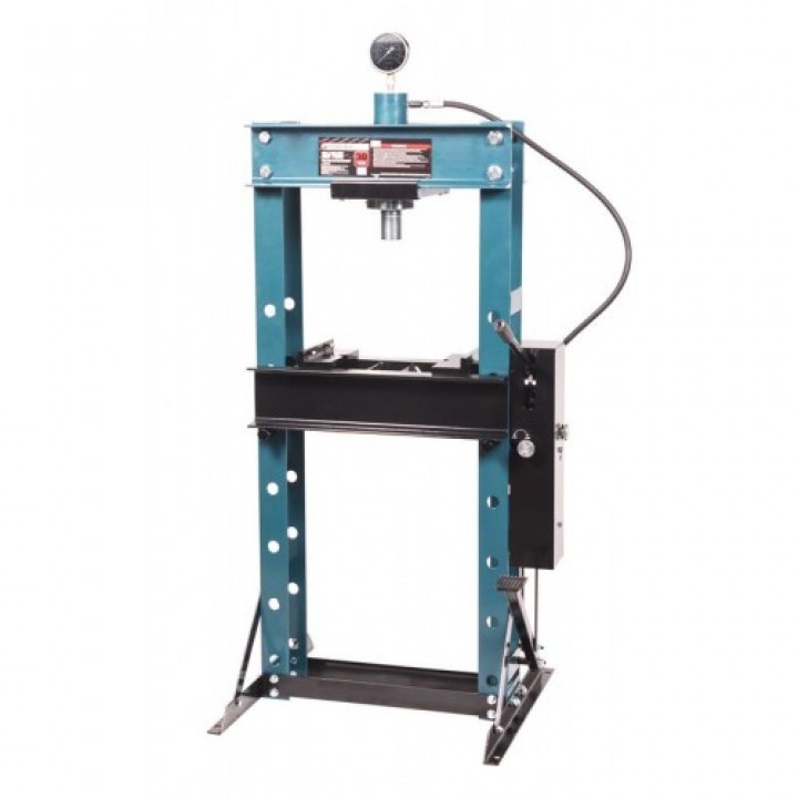  ПРЕСС ГИДРАВЛИЧЕСКИЙ С МАНОМЕТРОМ НАПОЛЬНЫЙ 30Т, РУЧНОЙ/НОЖНОЙ ПРИВОД (F-30002)