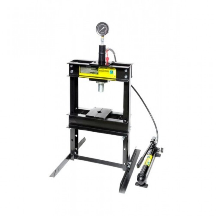  ПРЕСС НАСТОЛЬНЫЙ ГИДРАВЛИЧЕСКИЙ С МАНОМЕТРОМ И ВЫНОСНЫМ НАСОСОМ ''PROFI'', 12Т (PA-0500-1)