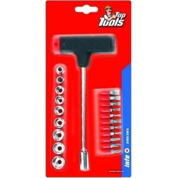 Набор торцевых головок и бит TopTools A-39D385 21 предмет