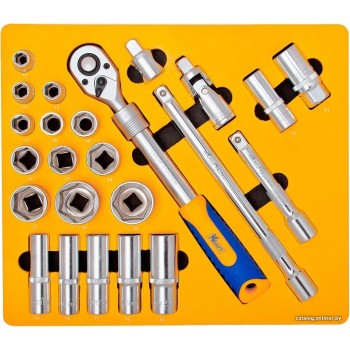 Набор торцевых головок KRAFTOOL 700616 (24 предмета)