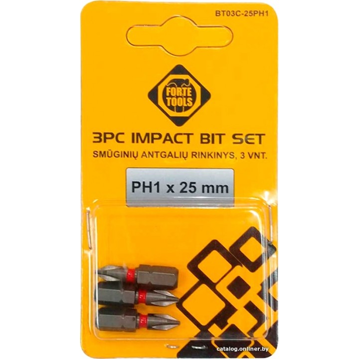 Набор бит Forte Tools 51164773 (3 предмета)