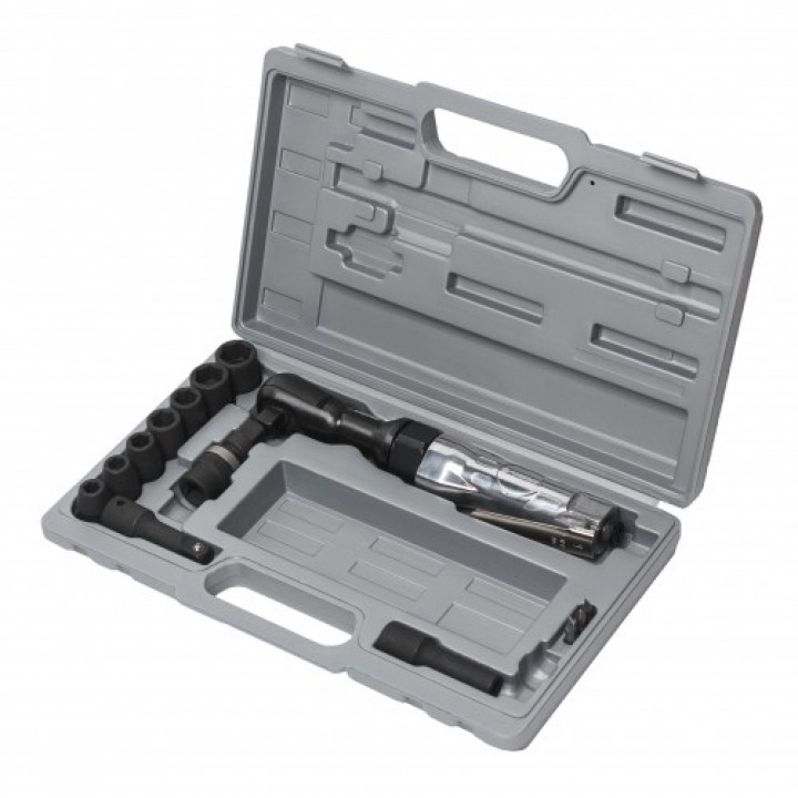 Пневмотрещотка с набором ударных головок 1/2''(68Нм, 113л/мин), в кейсе(F-ST-5556K)