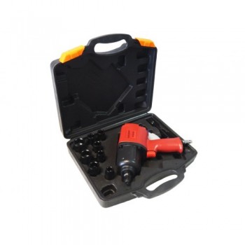 Пневмогайковерт Ударный С Комплектом Ударных Головок (12.13.14.15.17.19.22.24) И Удлинителем 12пр,1/2''(1220Нм) FORCEKRAFT (FK-RT-5270K)