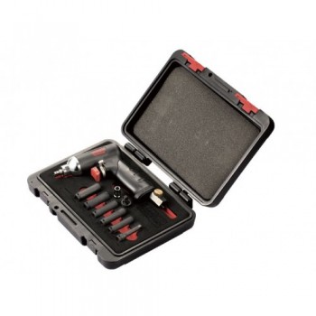 1/4''Пневмогайковерт с набором головок (8-12мм) 9пр. 10-42 H/M (потребление 150 л/мин) M7(NC-0208(M02)(NC-4210N)