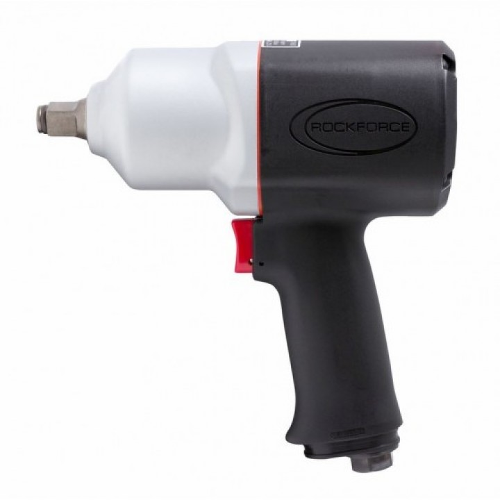 Пневмогайковерт Ударный "Twin Hammer" С Реверсом И Регулировкой Усилия В Облегченном Корпусе 1/2" (1492Hм, 9000 Об/Мин, 125 Л/Мин,Вес 2.1кг) ROCK FORCE (RF-82549)
