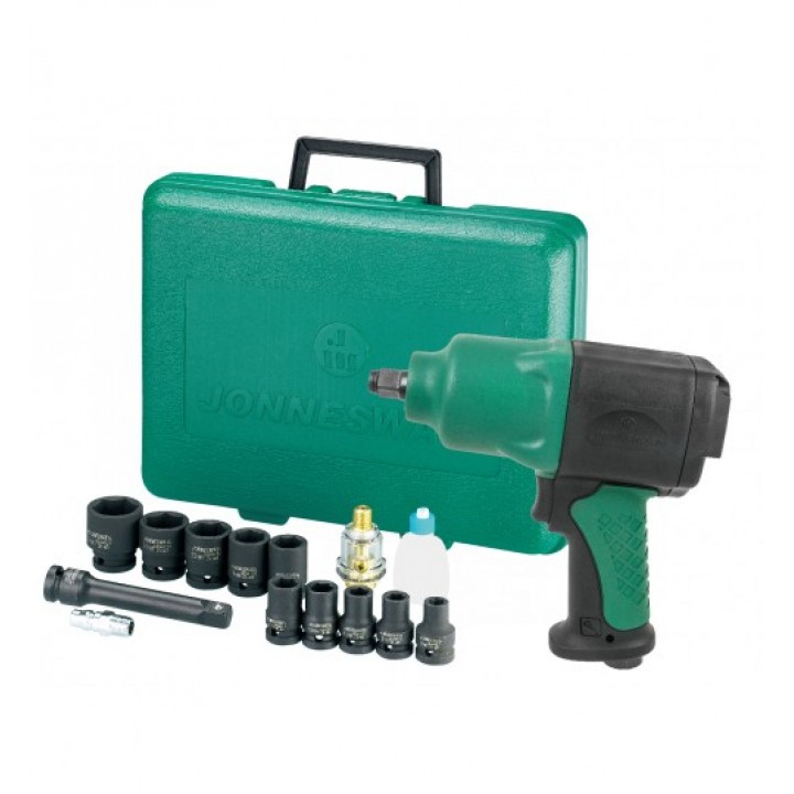 Гайковерт Пневматический 1/2" 1356Нм В Чемодане С Набором Головок JONNESWAY (JAI-1114K)