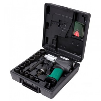 Пневмогайковерт Ударный"Twin Hammer"С Набором Ударных Головок1/2"8пр В Кейсе ROCK FORCE (RF-82542K14)