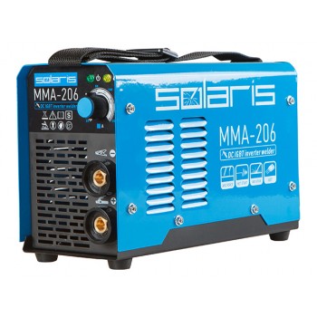 Инвертор сварочный SOLARIS MMA-206 (230В; 20-200 А; 65В; электроды диам. 1.6-4.0 мм; вес 3.7 кг)