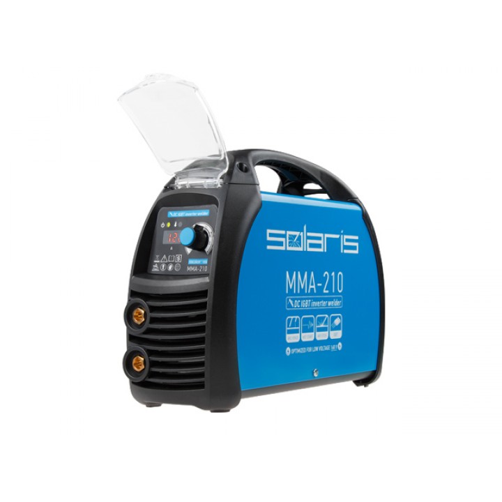 Инвертор сварочный SOLARIS MMA-210 (230В; 20-210 А; 70В; электроды диам. 1.6-4.0 мм; вес 3.8 кг)