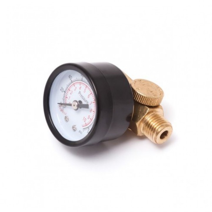 РЕГУЛЯТОР МИНИ С ИНДИКАТОРОМ ДАВЛЕНИЯ РЕЗЬБА 1/4''(0-10BAR)